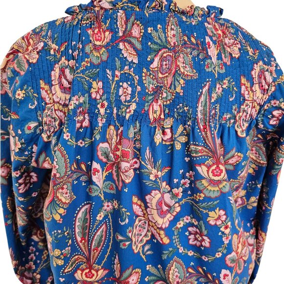 J. Crew Flora Belle Ruffle Shirt Liberty Fabric Sz 4 - Picture 9 of 13